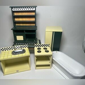 6 peace, wooden mini furniture